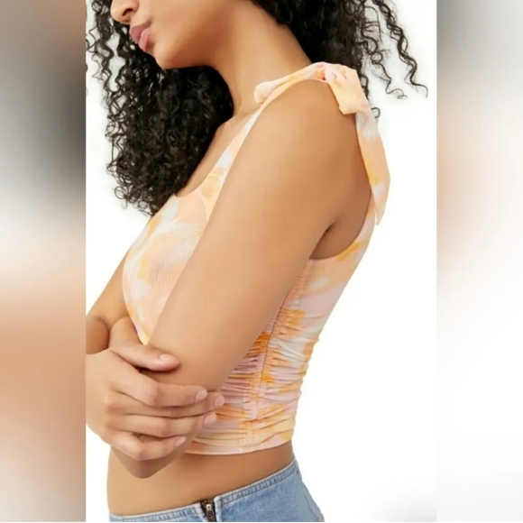 COPY - Free People Avenue Print Tank- Orange/Ivory Combo NWT - Picture 2 of 10